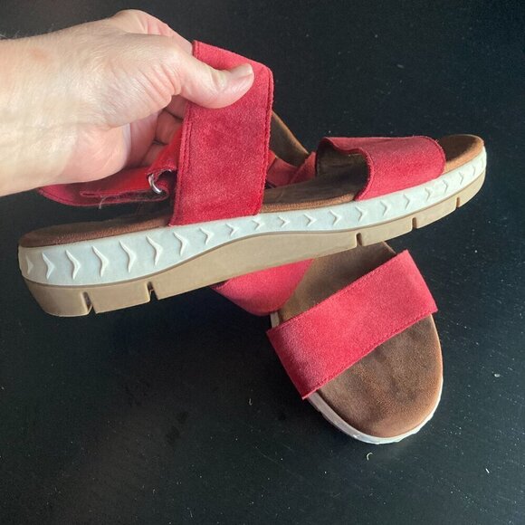 Hush Puppies  red nobuk sandal size 10 (41) - Picture 7 of 16